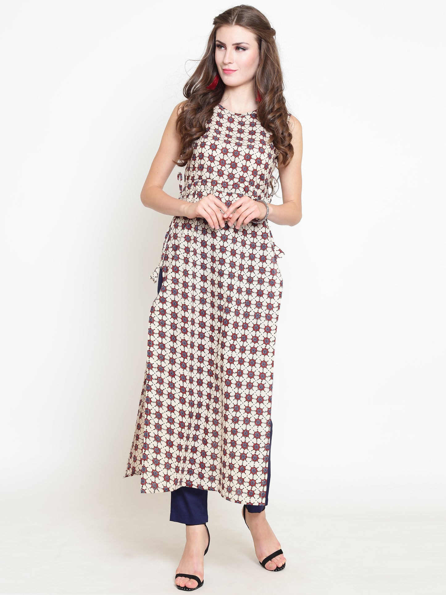 Offwhite Printed Kurta With Palazzo