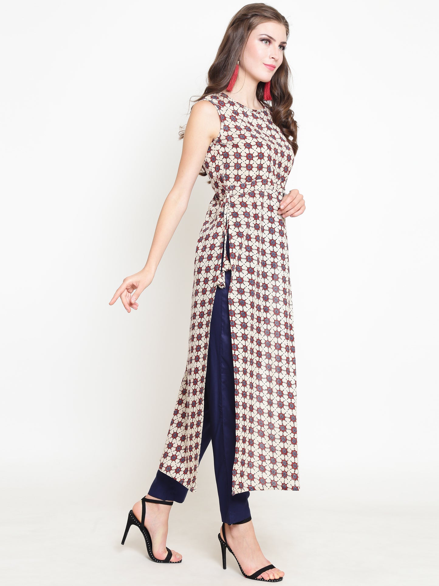 Offwhite Printed Kurta With Palazzo