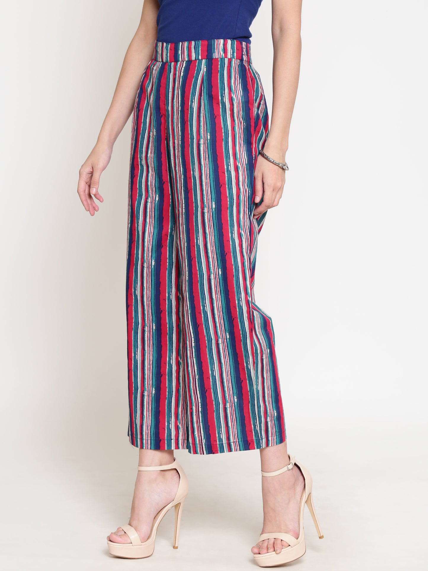 Multicolored Printed Cigarette Palazzo