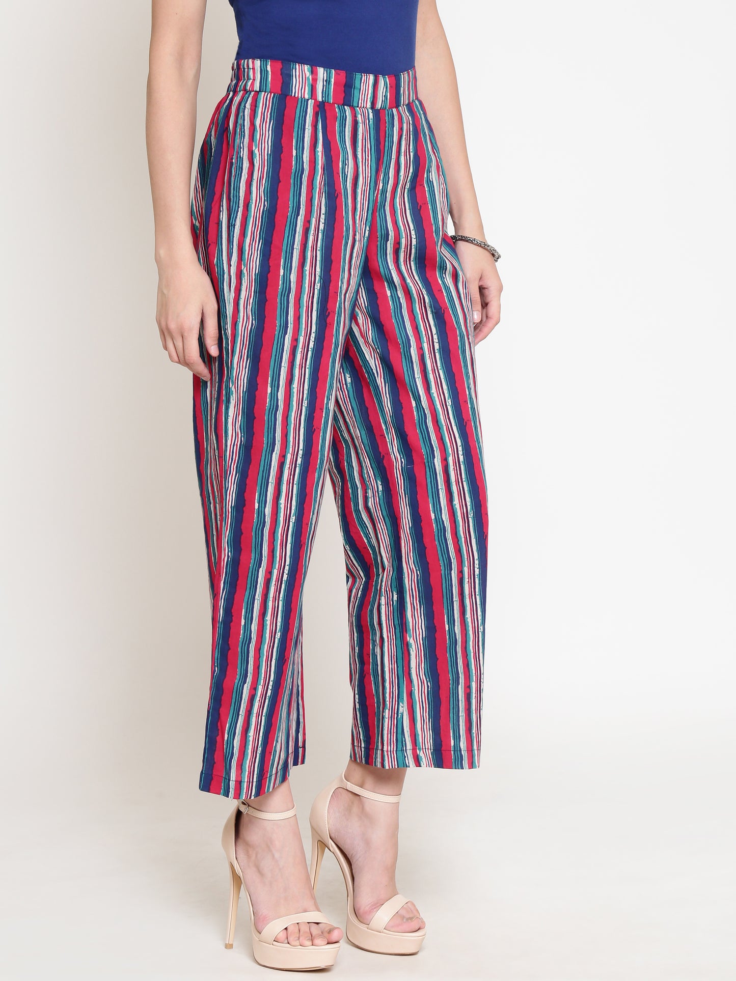 Multicolored Printed Cigarette Palazzo
