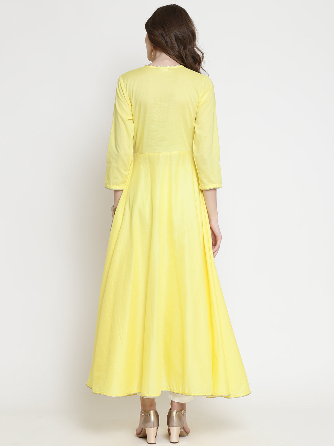 Wrap front flounce kurta