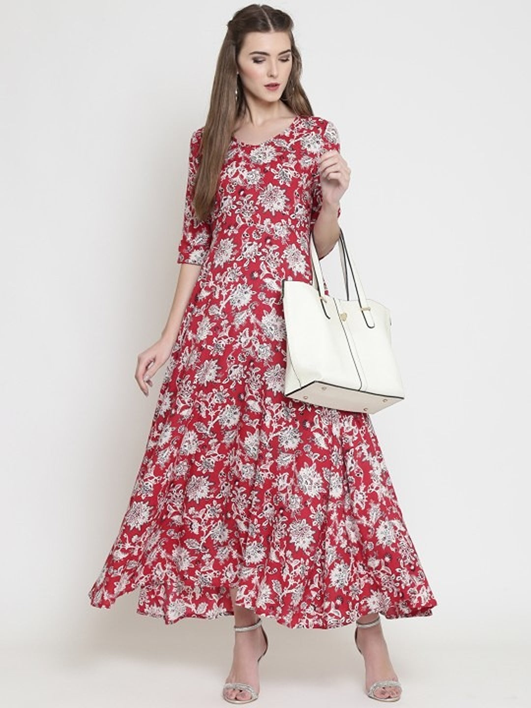 Flared floral print Kurta