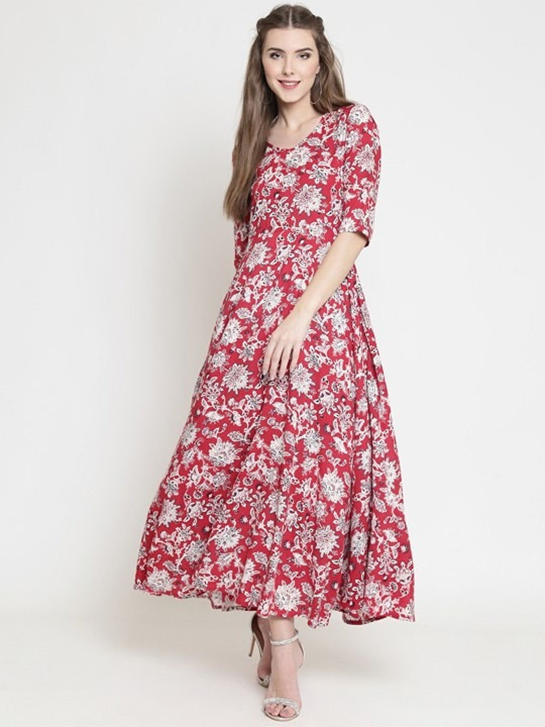 Flared floral print Kurta