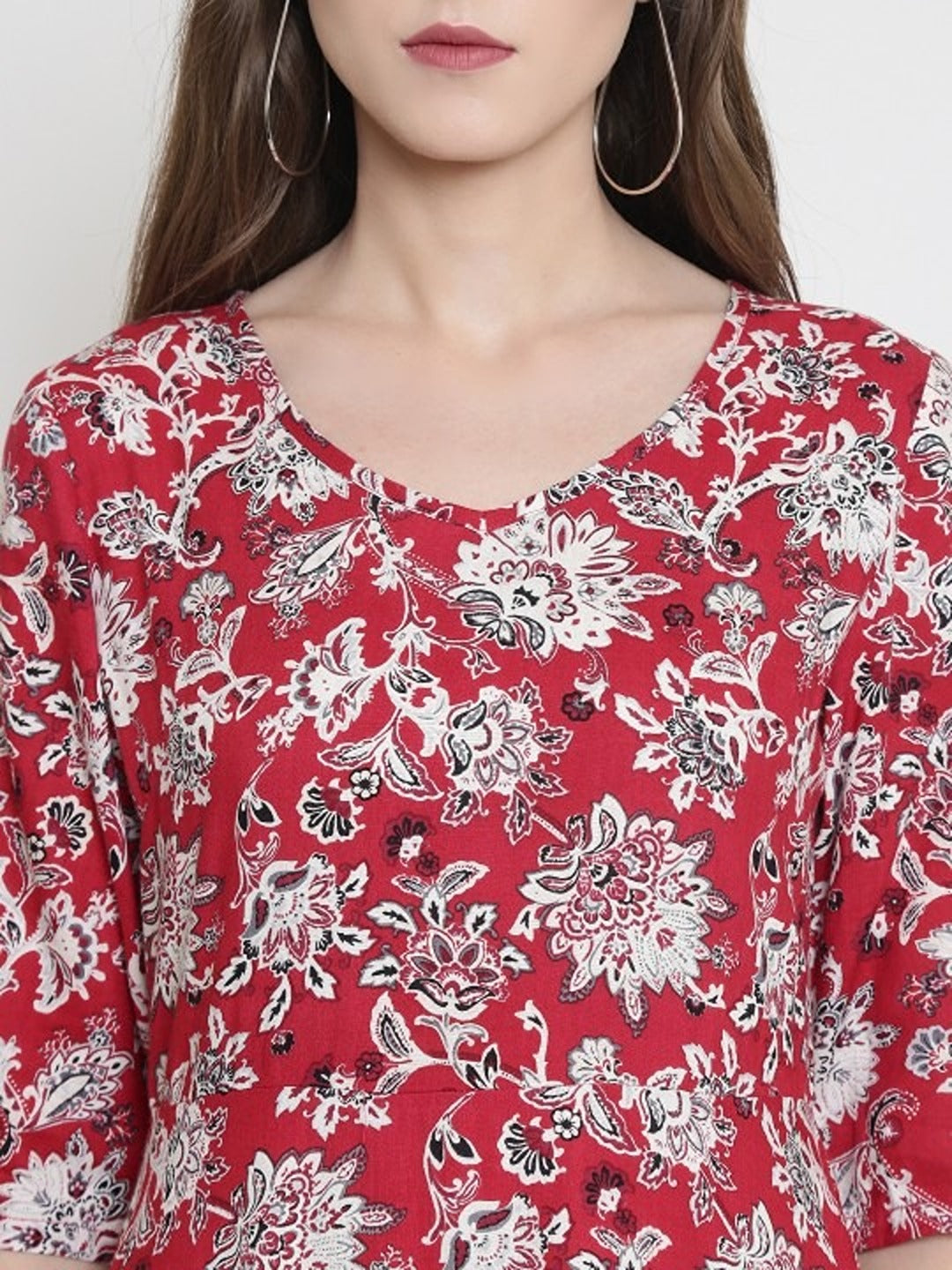 Flared floral print Kurta