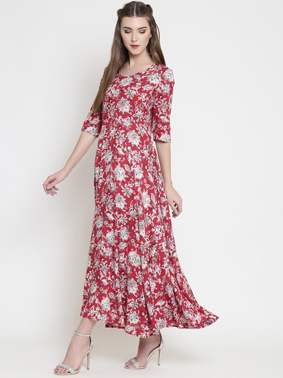 Flared floral print Kurta