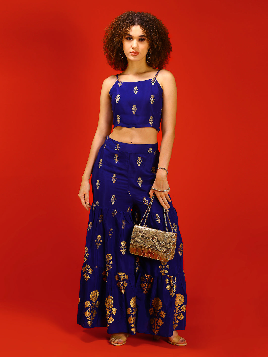 Blue Ethnic Print Cord