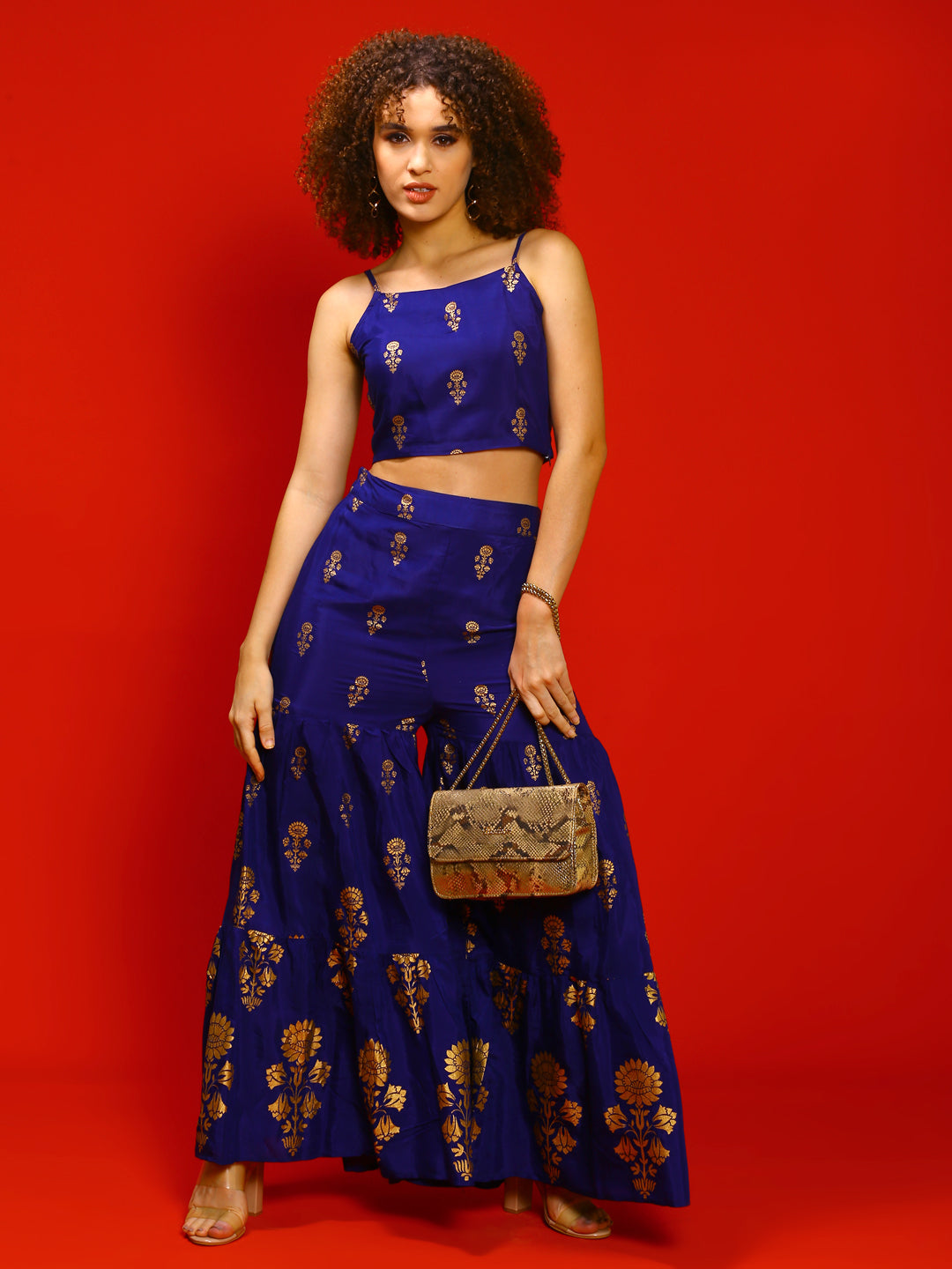 Blue Ethnic Print Cord