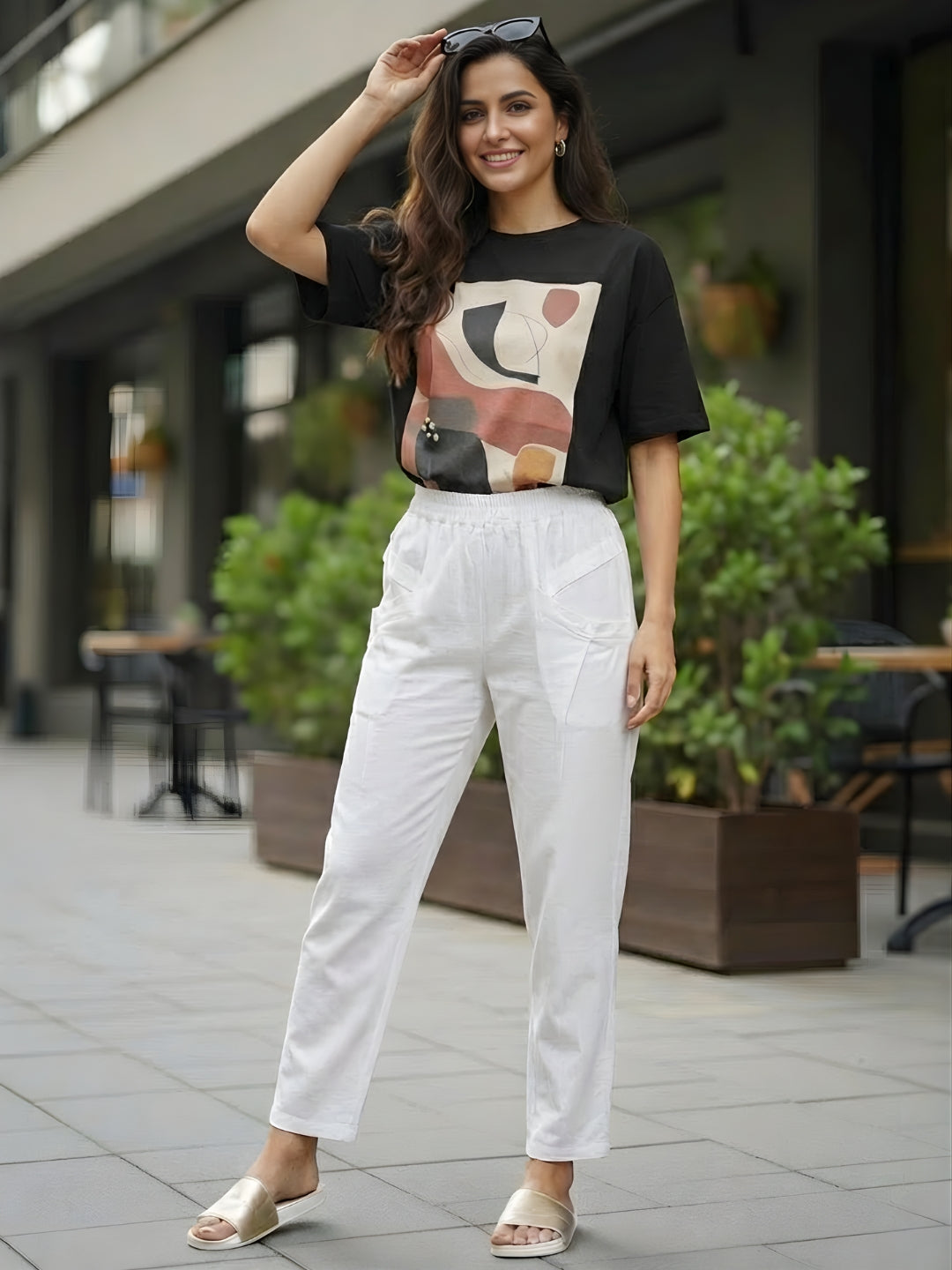 Cotton Nylon Stylish Trouser