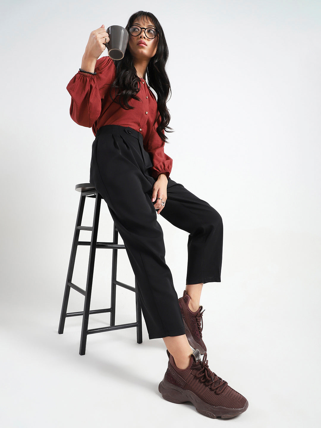 Korean High Rise Pleated Trouser