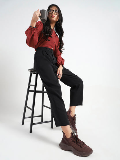 Korean High Rise Pleated Trouser