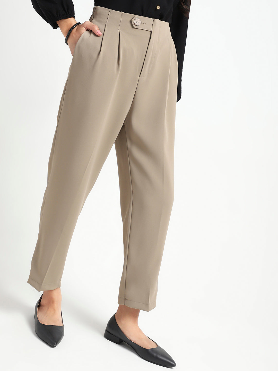 Korean High Rise Pleated Trouser