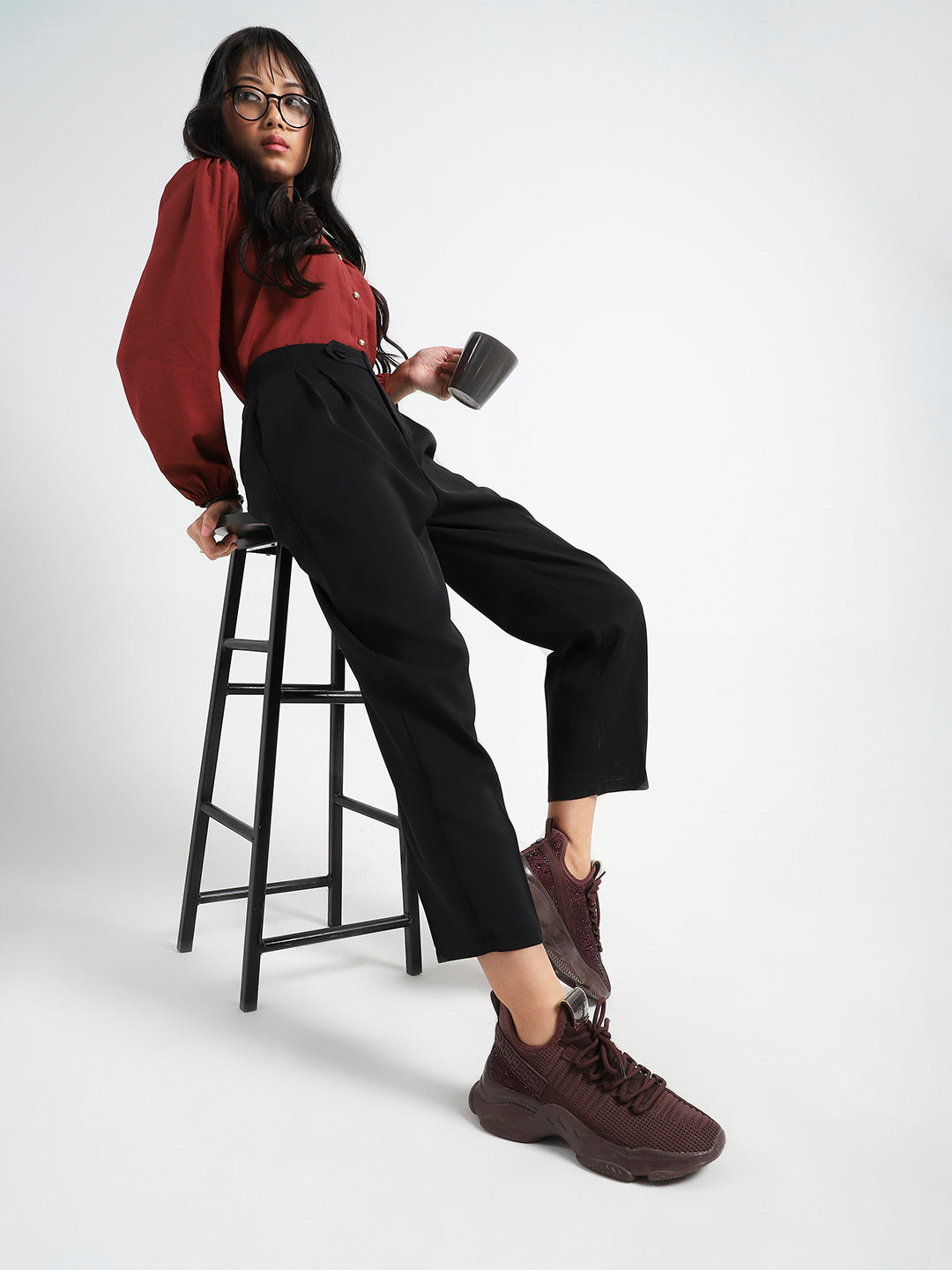 Korean High Rise Pleated Trouser