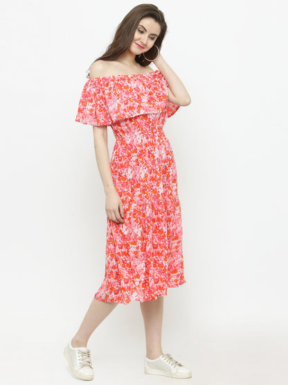 Knee long Off shoulder dress