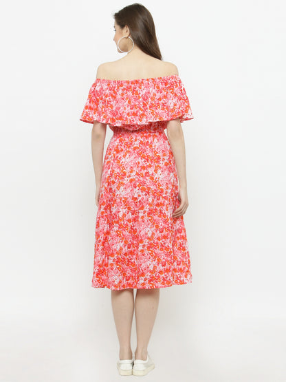 Knee long Off shoulder dress