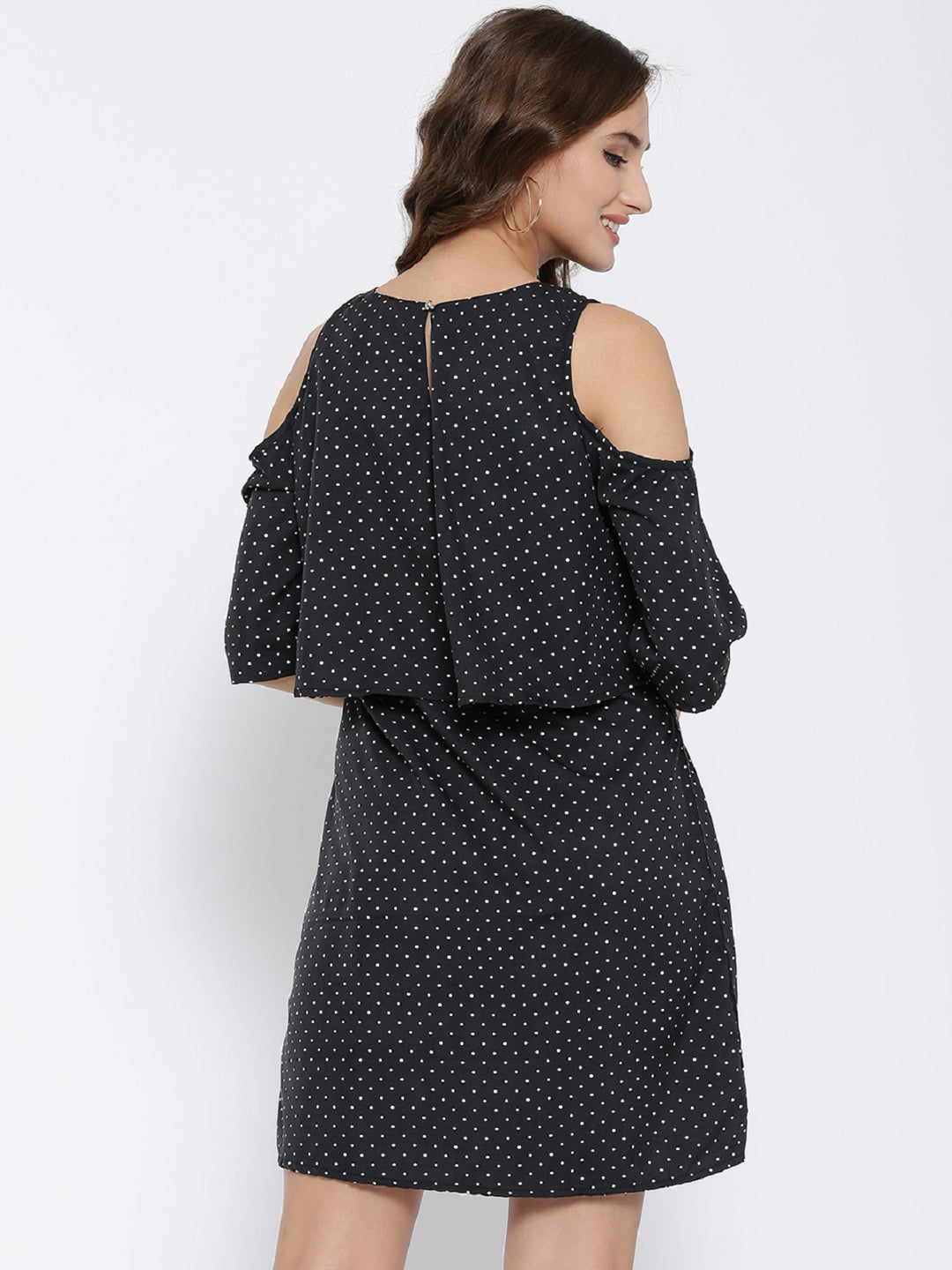 Print Cold Shoulder  Dress
