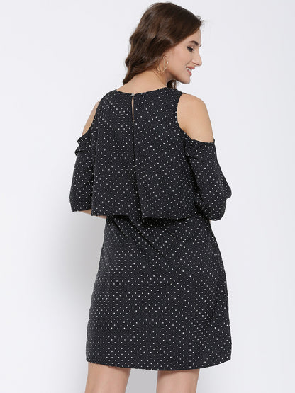 Print Cold Shoulder  Dress