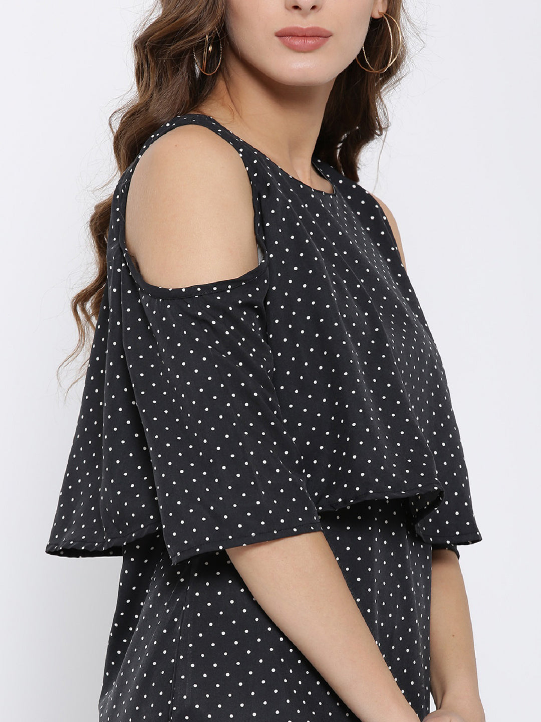 Print Cold Shoulder  Dress