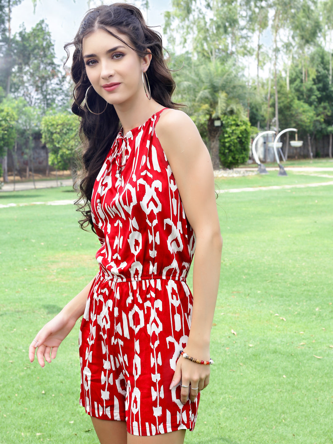 Premium Viscose printed playsuit