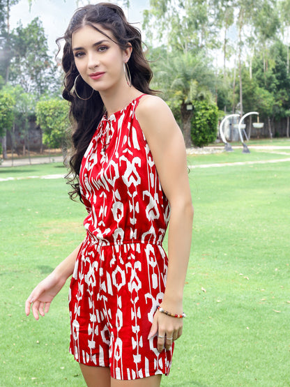 Premium Viscose printed playsuit