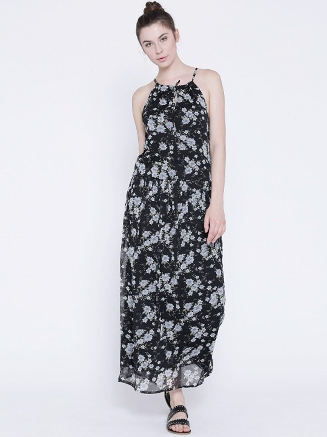 Black Printed Maxi Dress