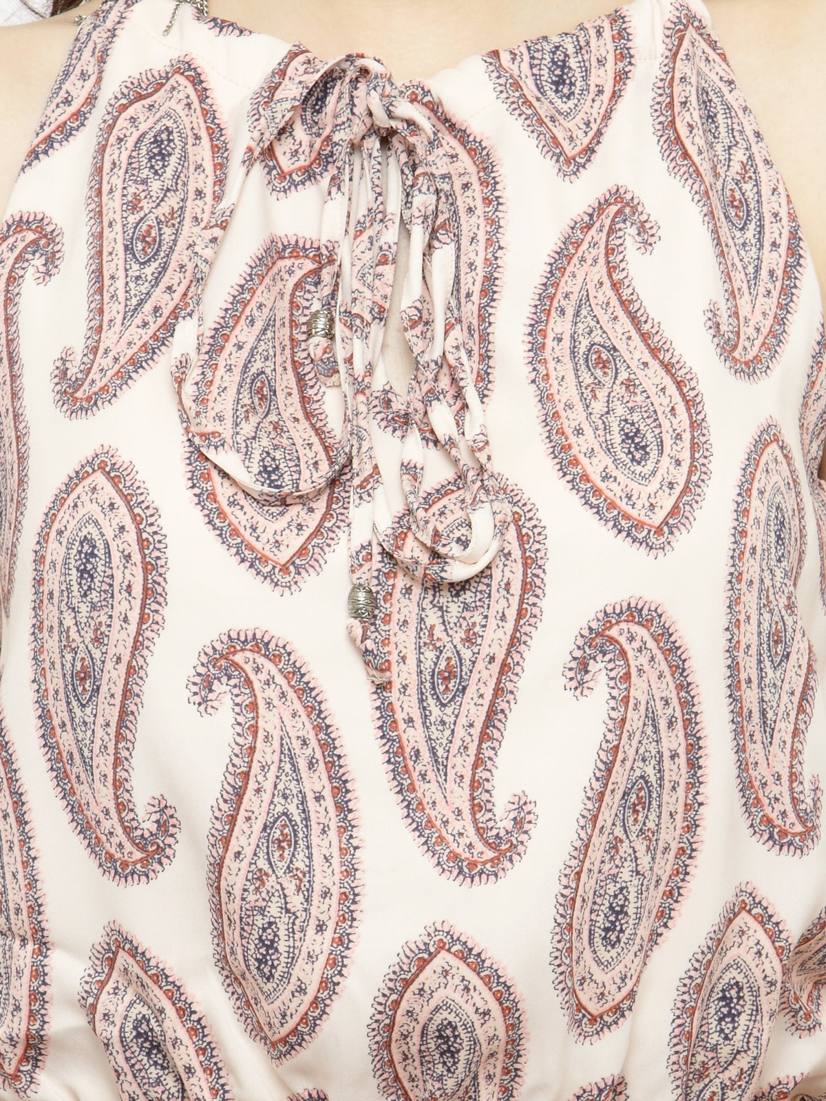 Knee long Tie up neck dress