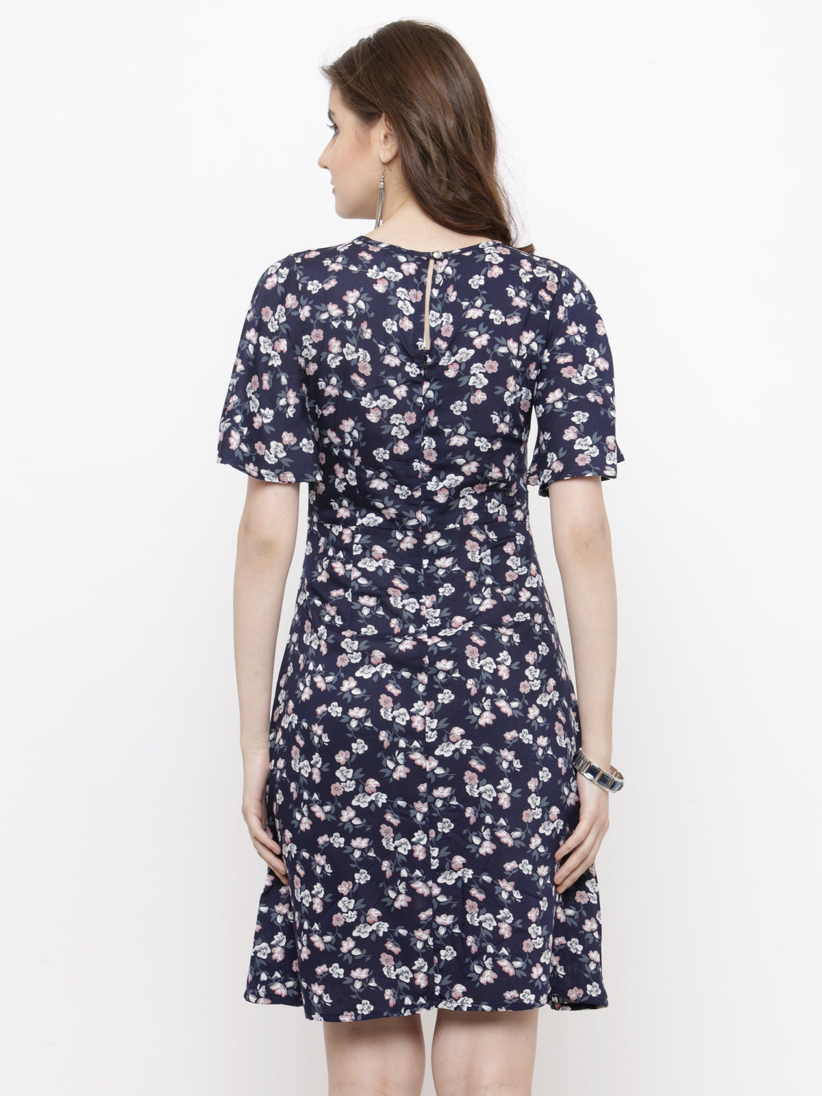 Fleared sleeves A-line dress