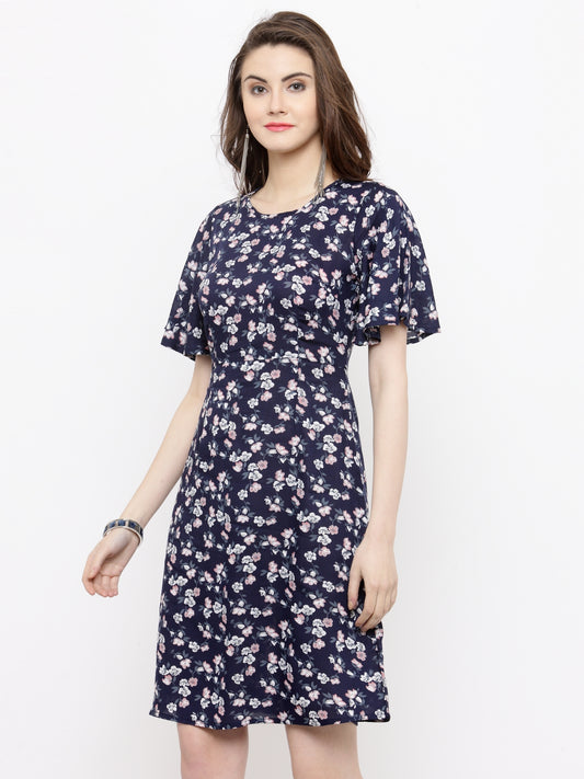 Fleared sleeves A-line dress