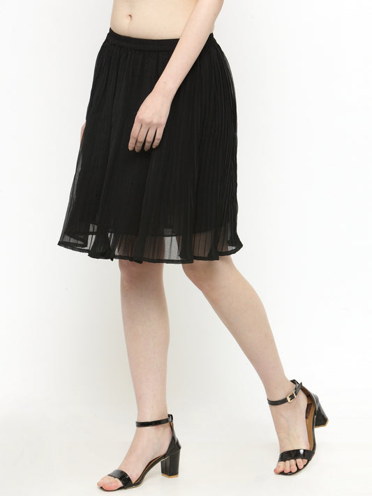 Pleated Black Skirt