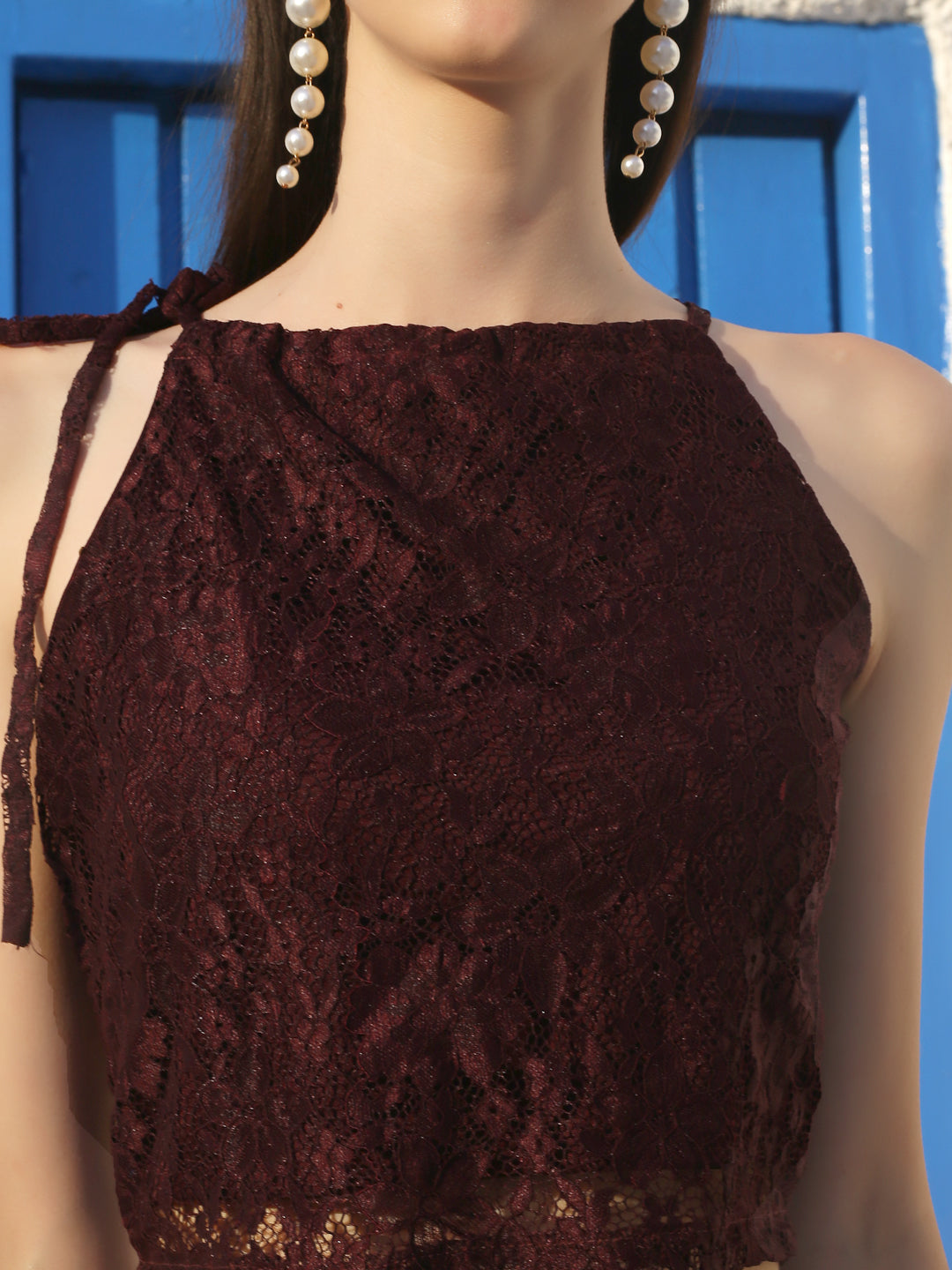 Burgundy Lace Mini Cord