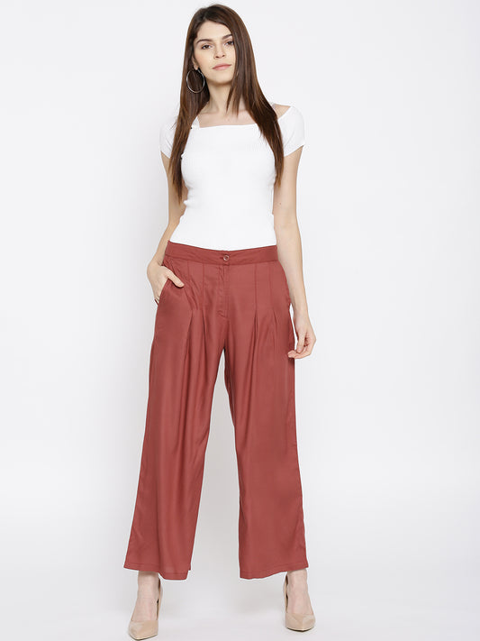 Rust  Wide Leg  Palazzos
