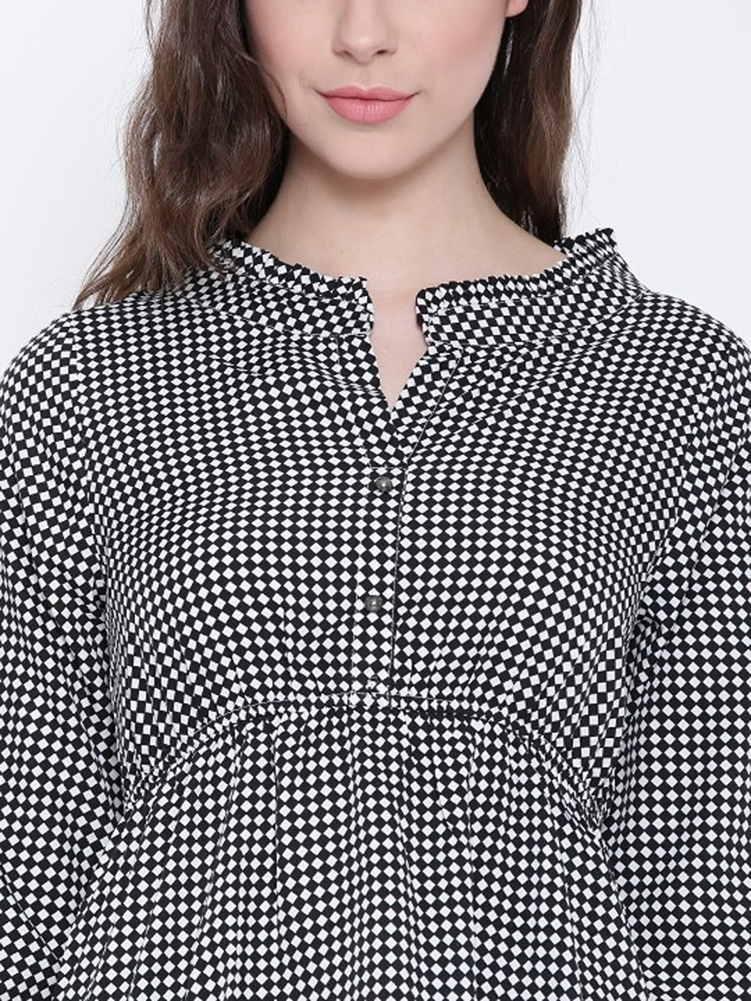 Checked Fit & Flare Dress
