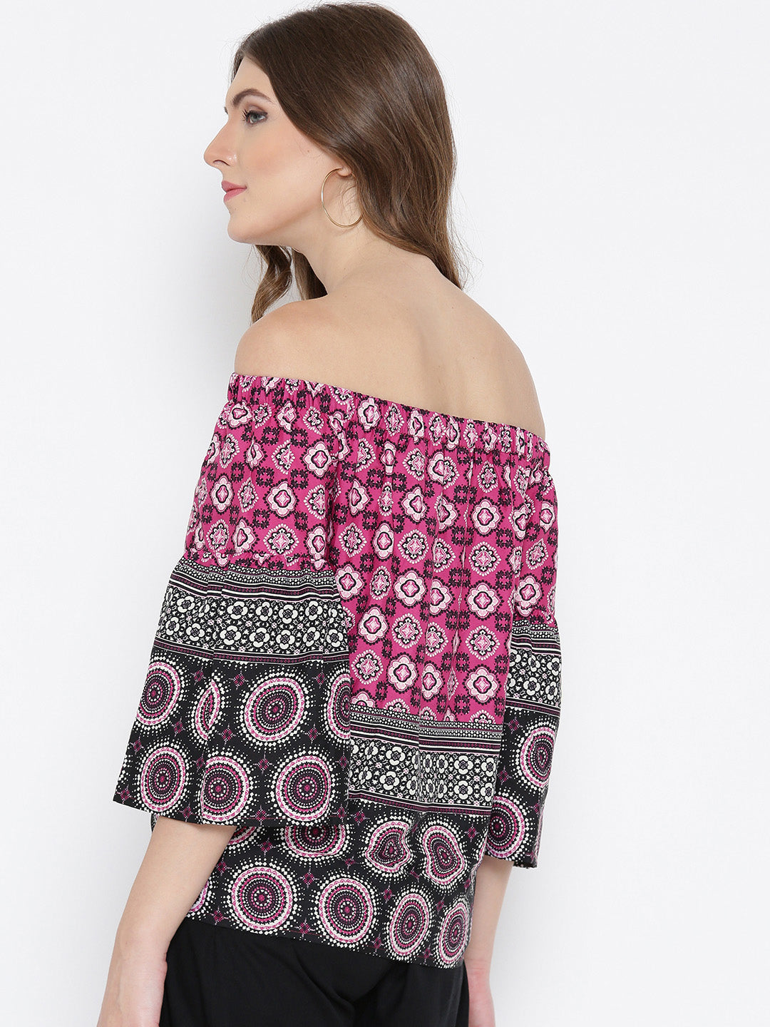 Printed Bardot Top