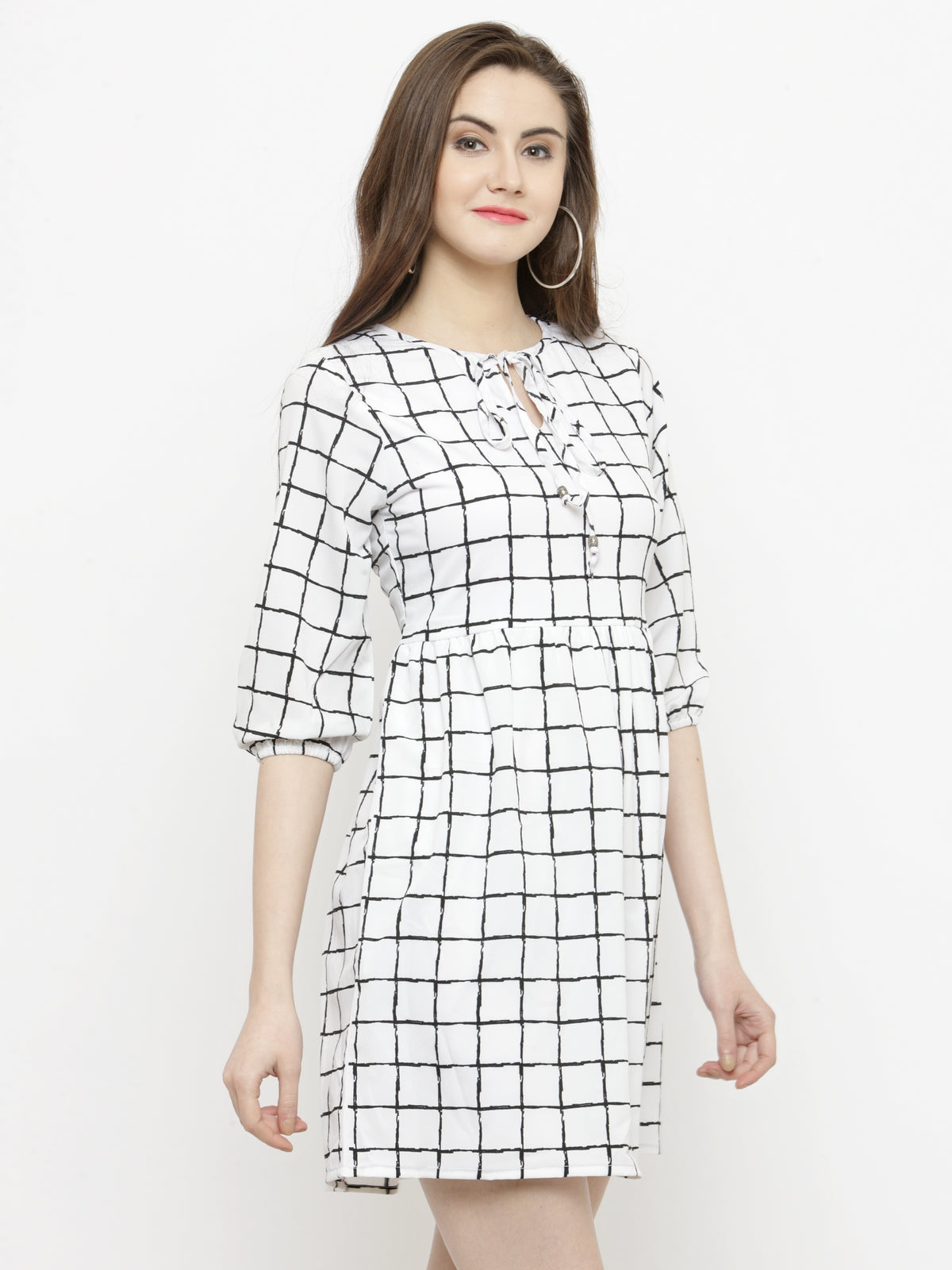 A-line puff sleeve Dress