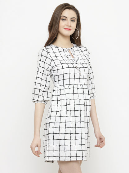 A-line puff sleeve Dress