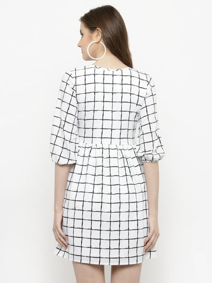 A-line puff sleeve Dress