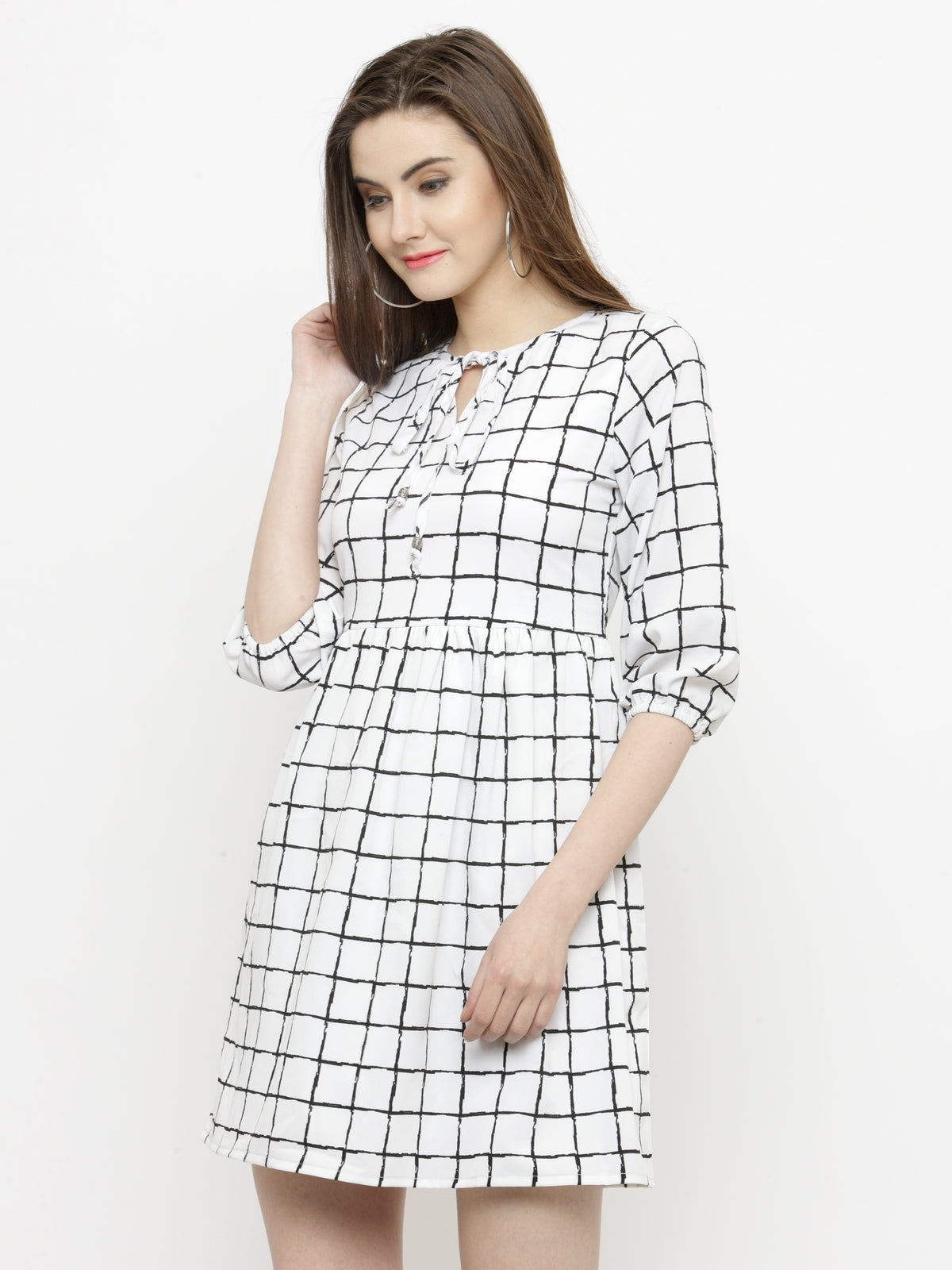 A-line puff sleeve Dress