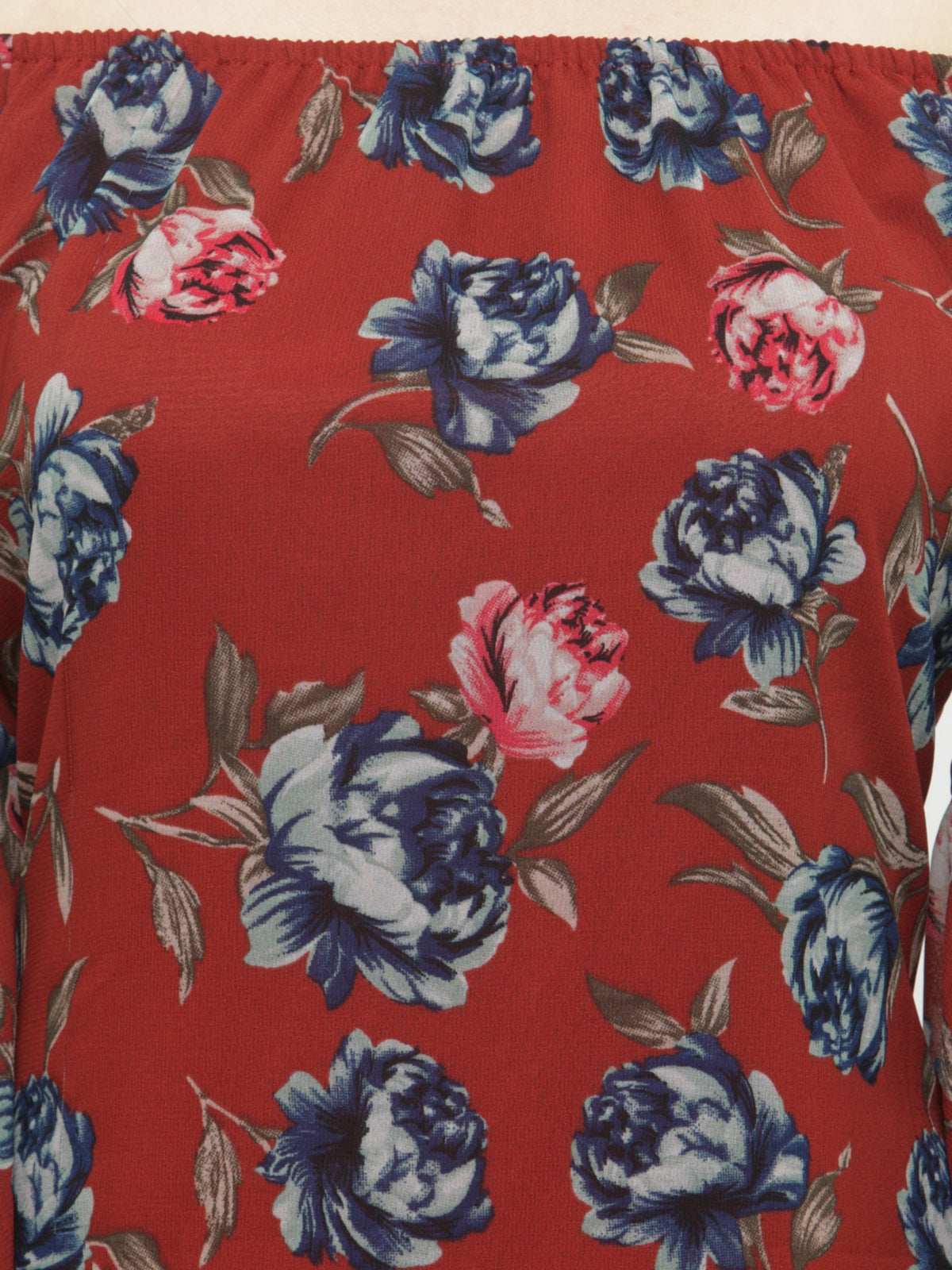 Red  A-line bell sleeve Dress