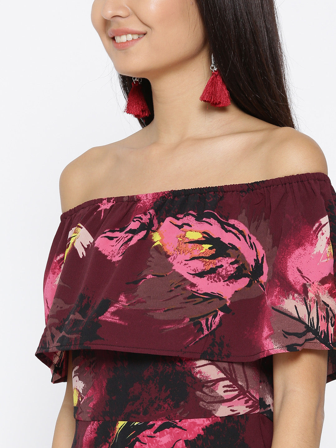 Offshoulder layered dress