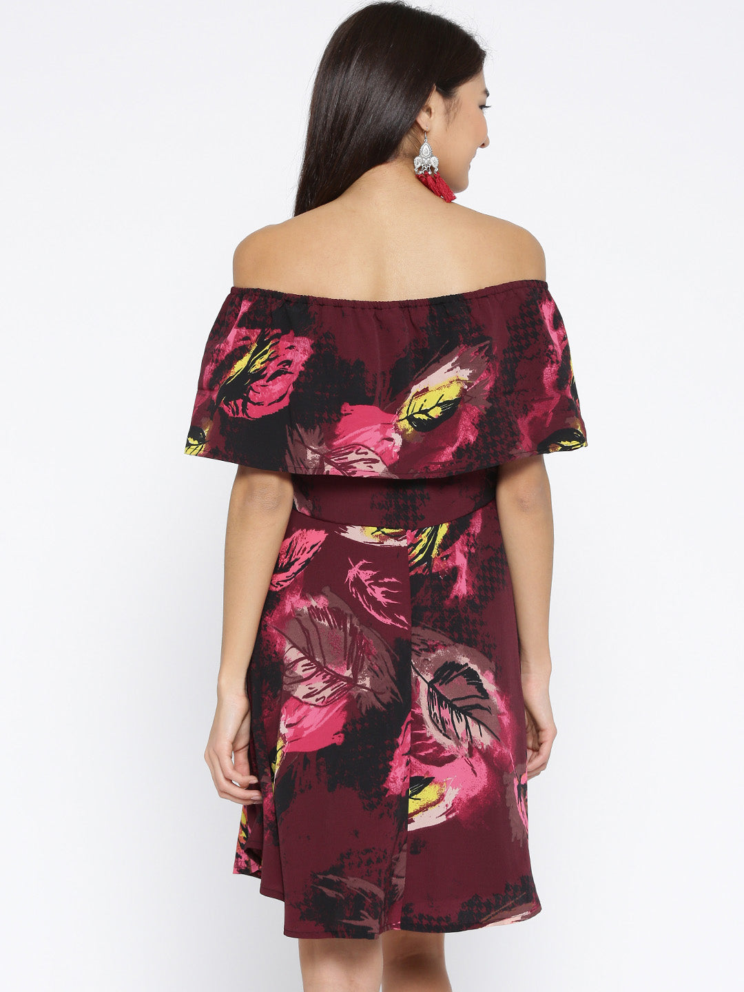 Offshoulder layered dress