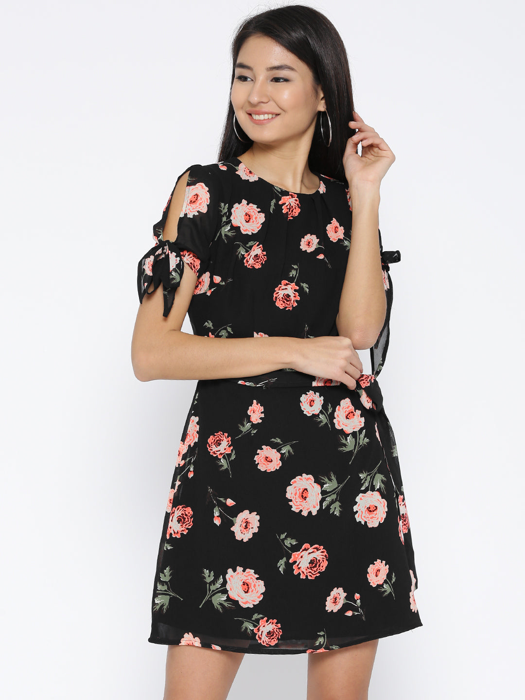 Flutter sleeve shift dress