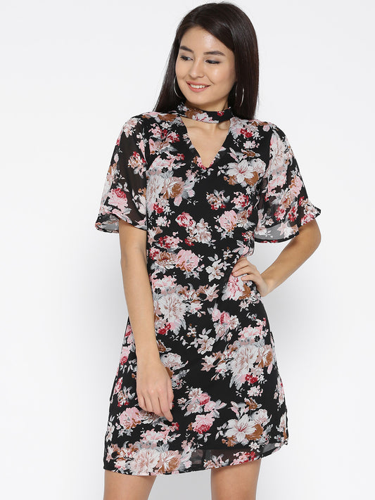 Choker neck dress