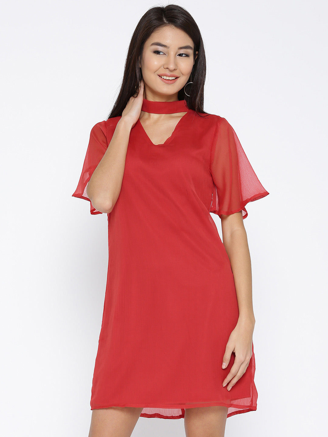 Choker neck dress