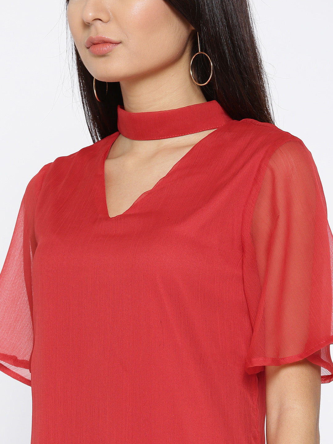 Choker neck dress
