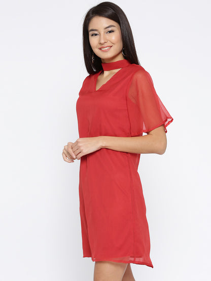 Choker neck dress