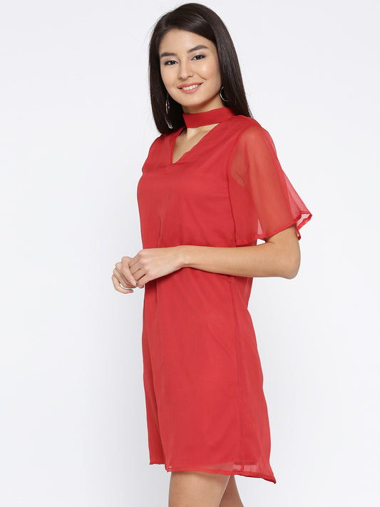 Choker neck dress