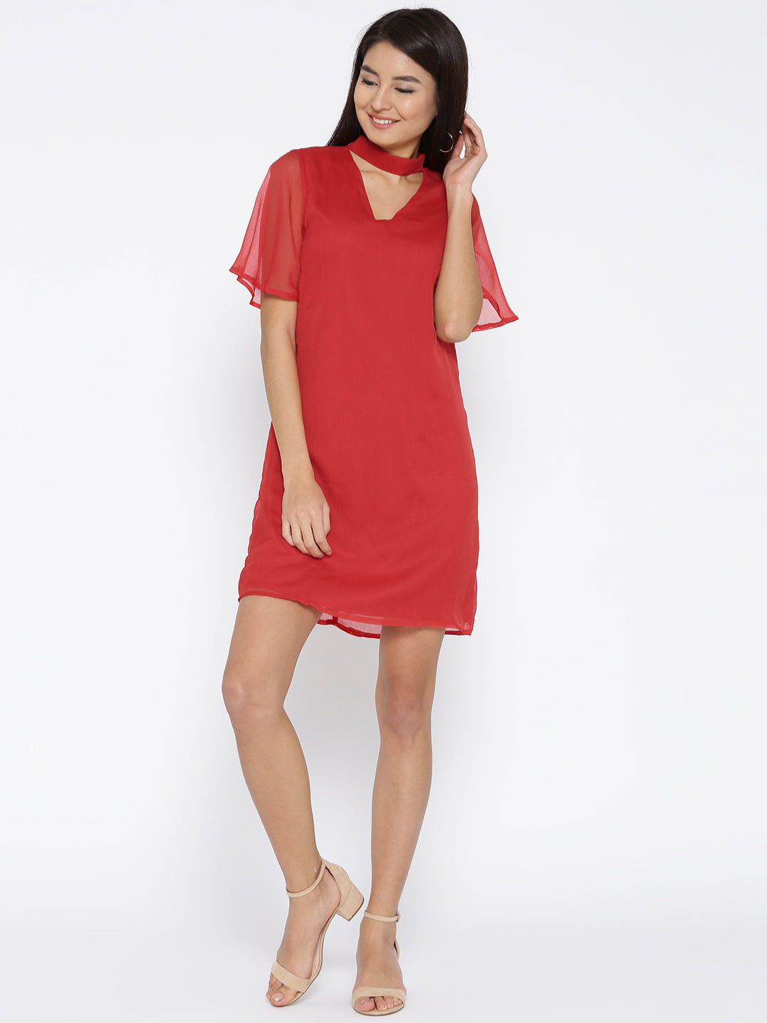 Choker neck dress