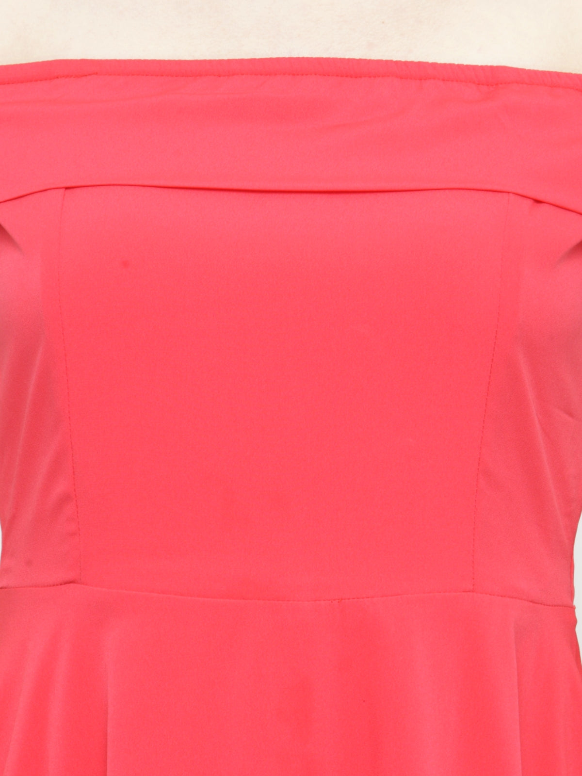 Solid Peach fit & Flear dress