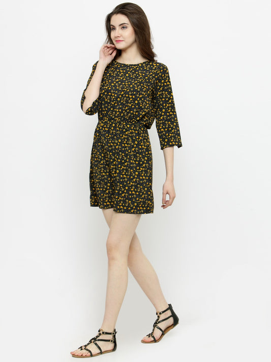 floral print Gathered dress