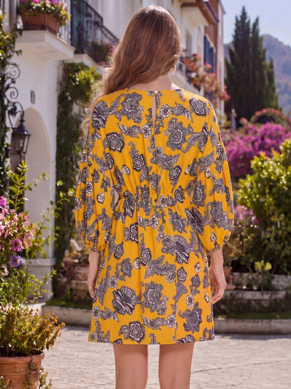 Crepe fit & flare Mini dress