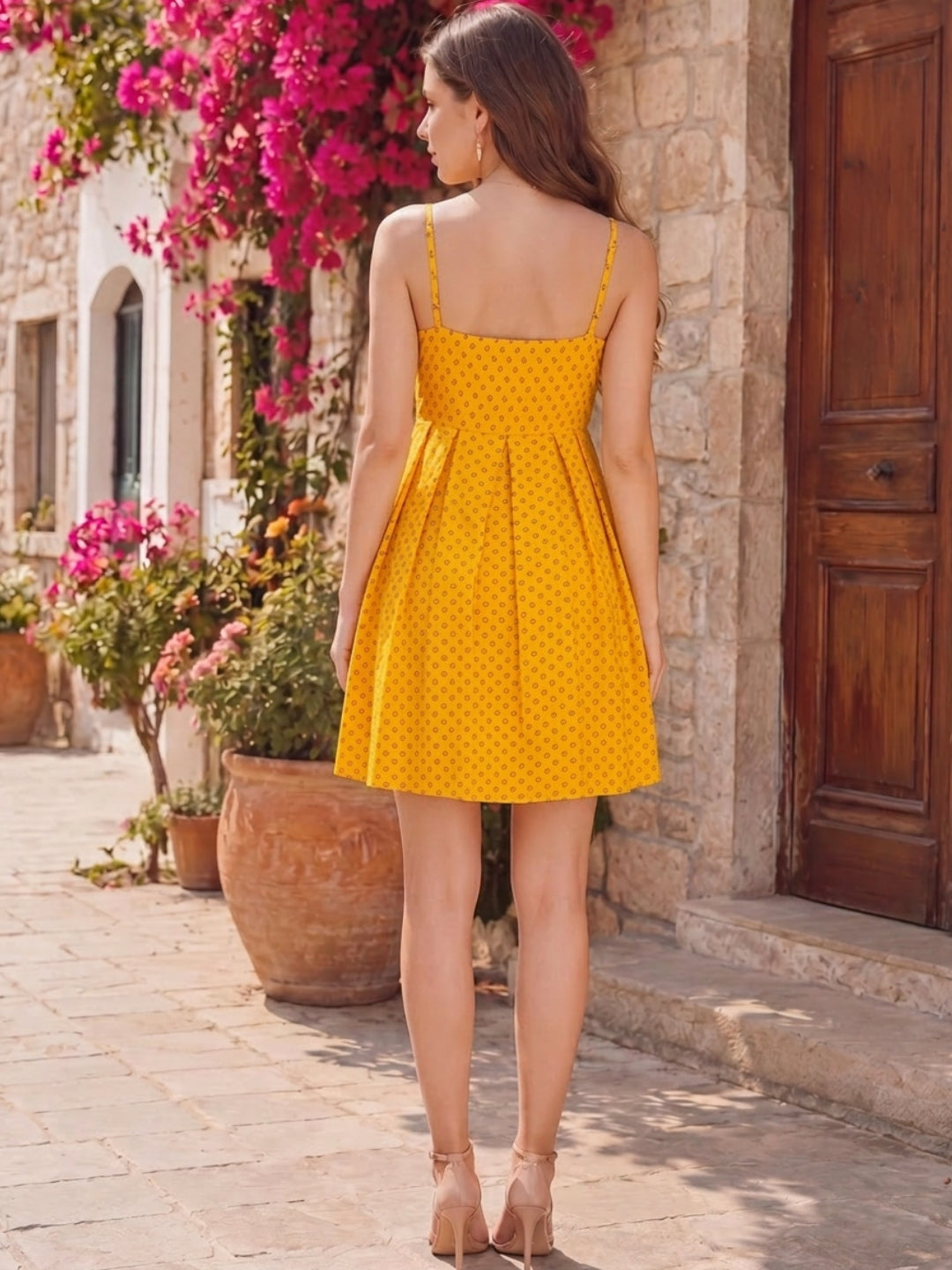 Viscose Fit & Flare Mini Dress